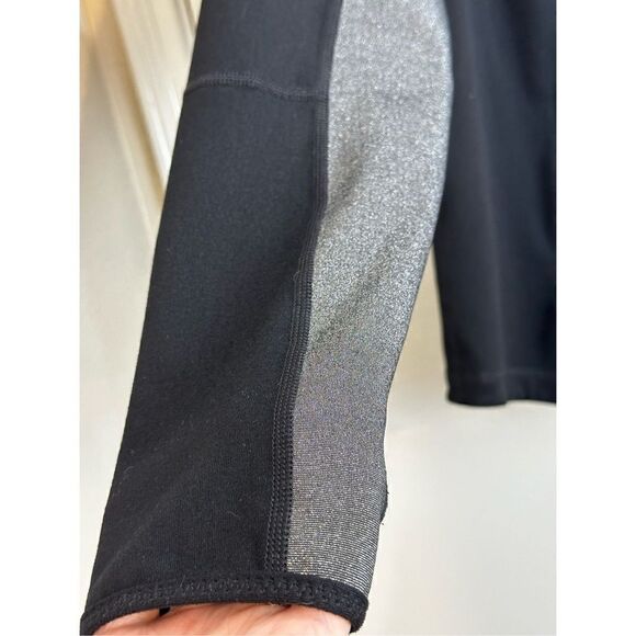 Zella women’s black and silver double zip jacket size 1X - Picture 5 of 11